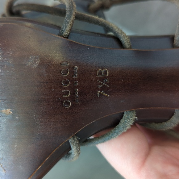 Gucci Abalone shell square toed heels - Picture 8 of 8